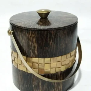 opulent homes ice bucket in taadiwood bamboo
