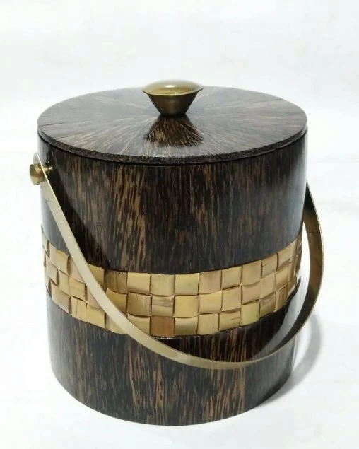 opulent homes ice bucket in taadiwood bamboo