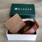 alagan opulent homes belt and wallet classic combo brown