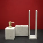 White Marble Bath Set of 3 - View 3