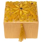 opulent homes embroidered box square/ gift box