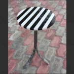Black and White Marble Stripe Table - View 2