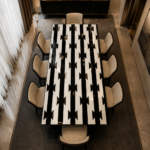 Black And White Resin Bow Design Tabletop - View 2