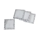 Coasters White Marble with Silver Leafing Coasters - View 2