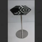 Black Marble Inlay Side Table SS - View 2