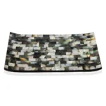 opulent homes black mother of pearl tray 127