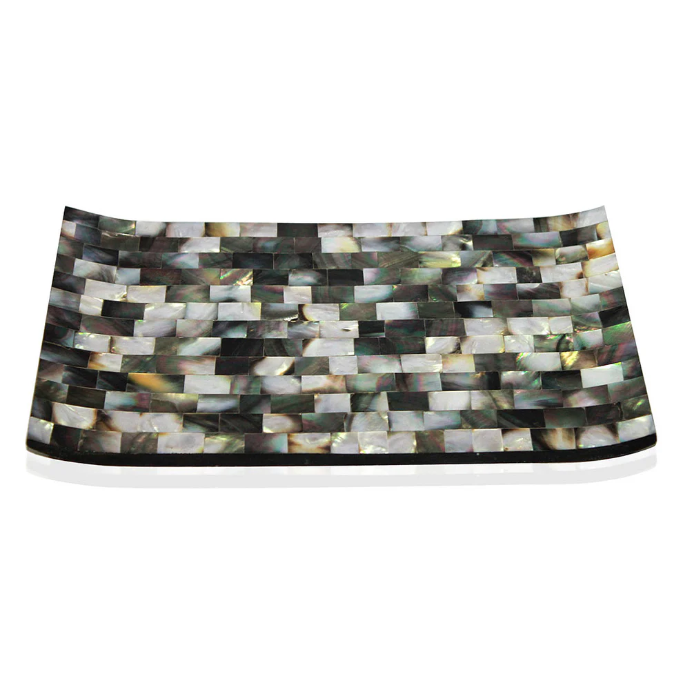 opulent homes black mother of pearl tray 127