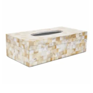 opulent homes yellow mother of pearl tissue box 1053