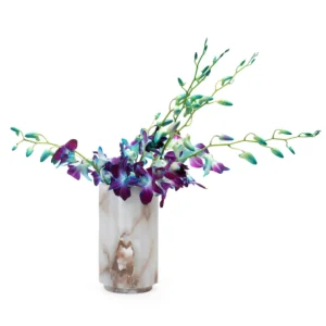 stone plus india alabaster fluted vase 105