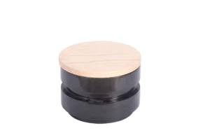 opulent homes black marble nut/salt bowl