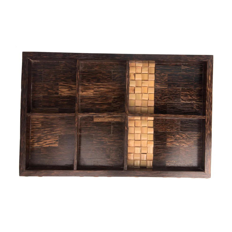 opulent homes taadiwood bamboo bar tray 1491