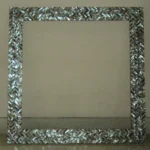stone plus india herringbone green and white mother of pearl mirror frame