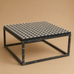 White and Black Marble Center Table