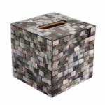 Black Mother Of Pearl Tissue Box 666