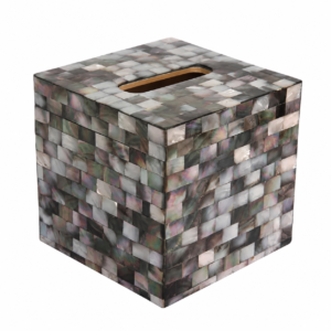 Black Mother Of Pearl Tissue Box 666