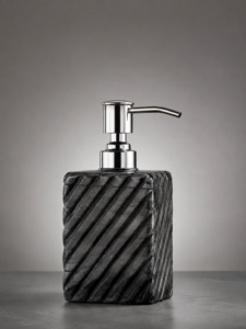 Black Marble Stripes Soap Dispenser