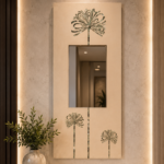 Marble Inlay Green Mother of Pearl Mirror Frame