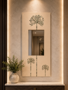Marble Inlay Green Mother of Pearl Mirror Frame