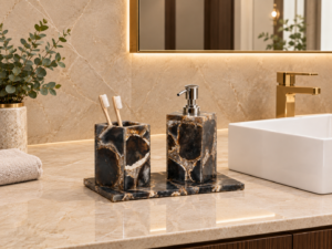 Black Agate Bath Set