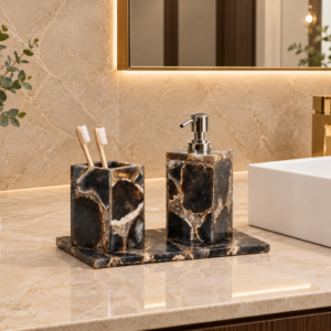 Black Agate Bath Set