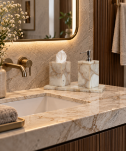 White Agate Bath Set