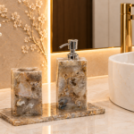 Golden Agate Bath Set