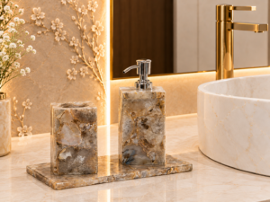 Golden Agate Bath Set