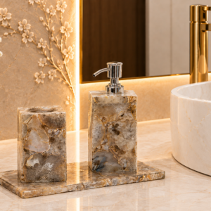 Golden Agate Bath Set