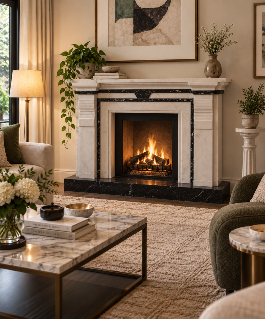 Marble Fire Place Façade