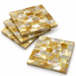 Coasters Yellow Mother of Pearl