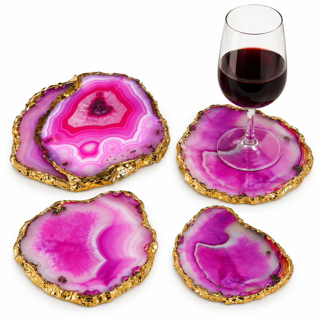 Coasters Pink Agate