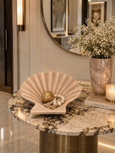 Platter Shell Pink Marble