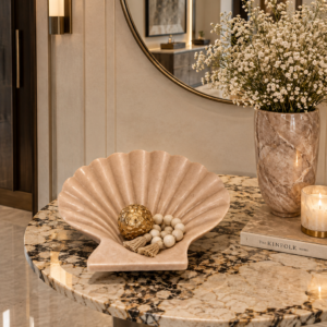 Platter Shell Pink Marble
