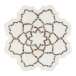 Platter Marble Inlay Flower Shape