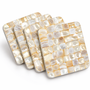 Coasters White Mother of Pearl