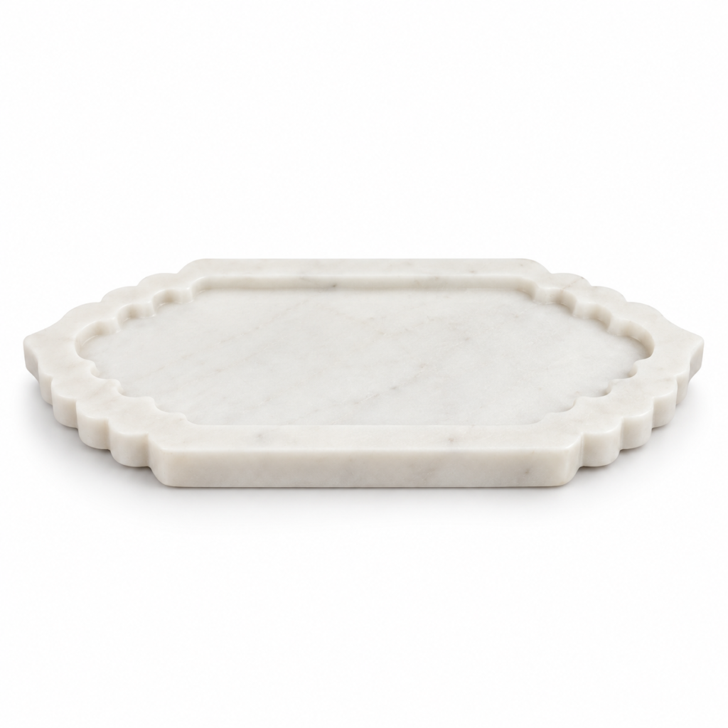 Platter White Marble M126