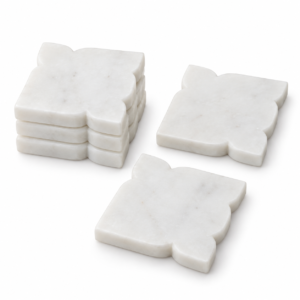 Coasters White Marble