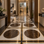 Marble Inlay Geometric Flooring