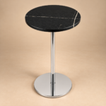 Black Marble Table With SS Base