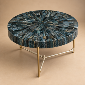 Blue Tiger Eye Center Table