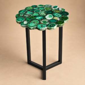 Green Agate Flower Table