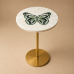 Selenite Table Butterfly Inlay