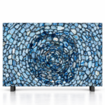 Blue Agate Cyclone Pattern Slab
