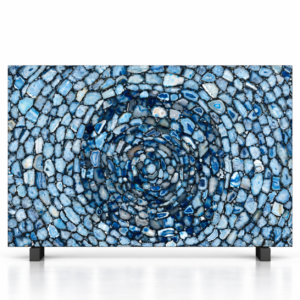 Blue Agate Cyclone Pattern Slab