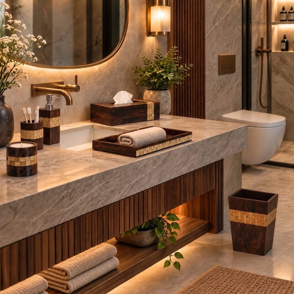 Taadiwood Bamboo Bath Set