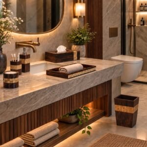 Taadiwood Bamboo Bath Set