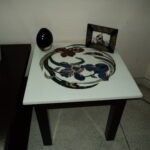 Carnelian Flower Design Marble Inlay Tabletop - View 3