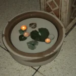 stone plus india sandstone urli with marble inlay