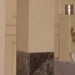 Tall Pedestal / Lamp in Marble - View 2