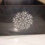opulent homes planters in black marble